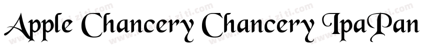 Apple Chancery Chancery IpaPanNew字体转换